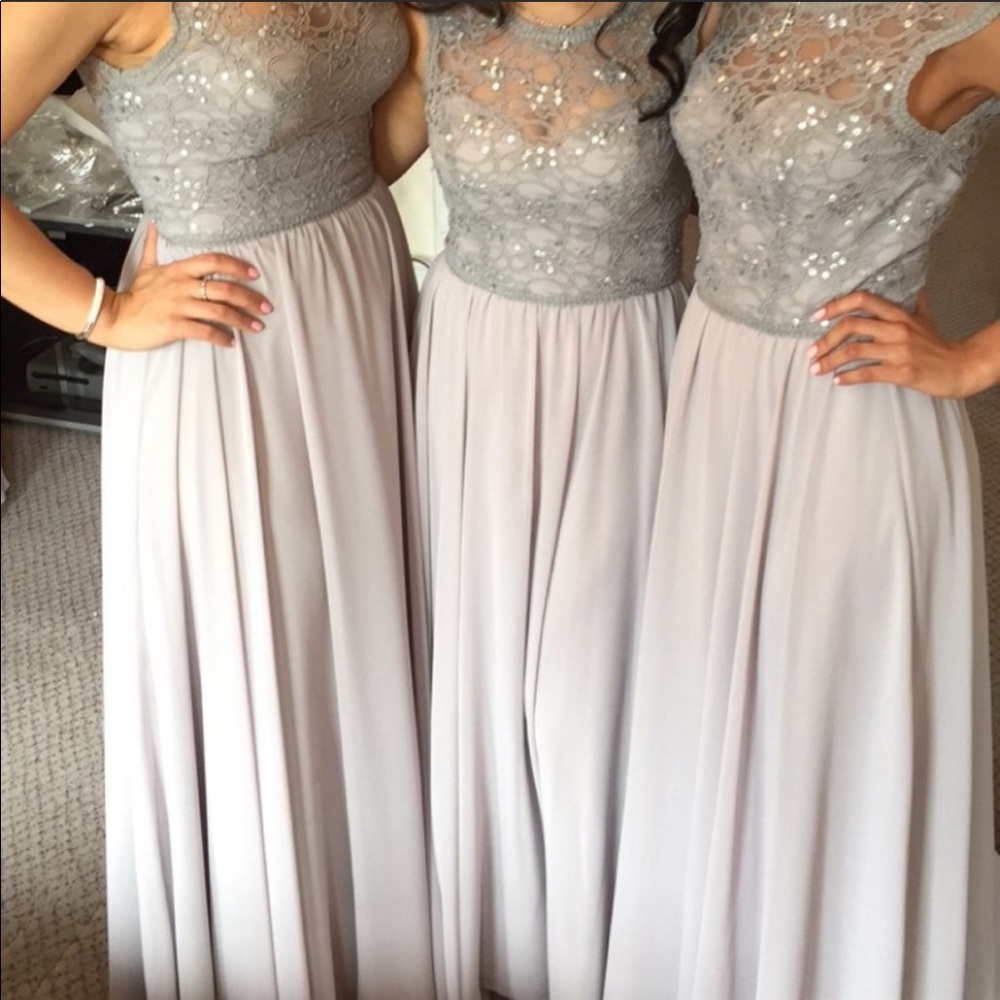 MORILEE BY MADELINE GARDNER GRAY DRESS